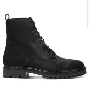 VINCE Cabria Lug 2 Women's Calf Hair Ankle Combat Lace-Up Size 5.5 Women's Boots